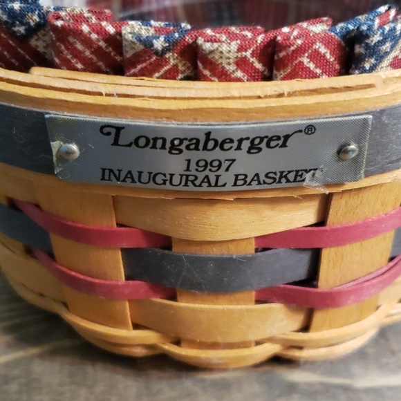 Longaberger Accents 997 Longaberger Inaugural Flag Basket Combo